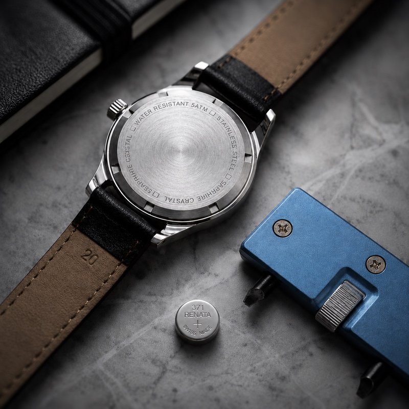 Screw-back caseback with wrench opener tool